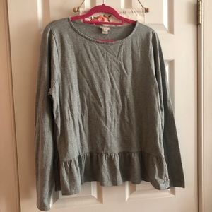 Classic gray peplum top